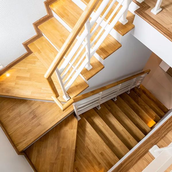 Holztreppe - Draufsicht